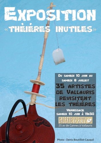 Galerie les piqués d'art, vallauris, les théières inutiles