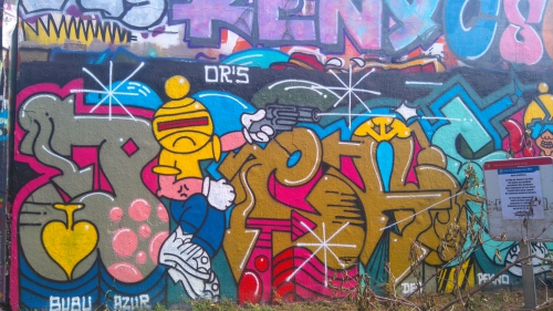 Graffs, murs d'expression artistique libre, cagnes sur mer, lycée escoffier, bords de cagne