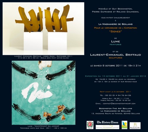 rené ghiselli,chateau beaulieu,franta,cracking art,galerie Beddington Bargemon,Lume, Laurent-Emmanuel Briffaud, Magnanerie de Seillans